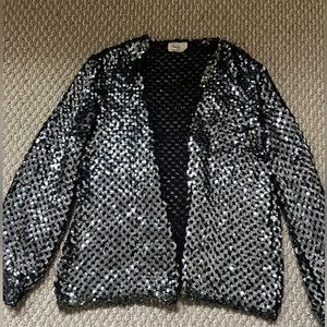 Vintage Knitted Sequence Lightweight Jacket